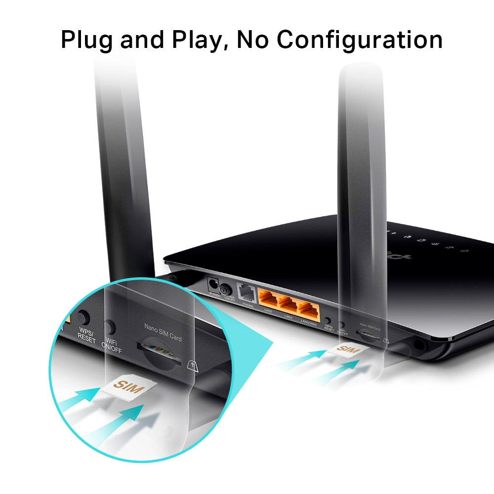 TP-Link Archer TL-MR6500v 300Mbps 4G LTE Telephony WiFi Router | Two detachable antennas | WiFi and Phone Calls All in One Router TP-Link Archer TL-MR6500v 300Mbps 4G LTE Telephony WiFi Router | Two detachable antennas | WiFi and Phone Calls All in One Router